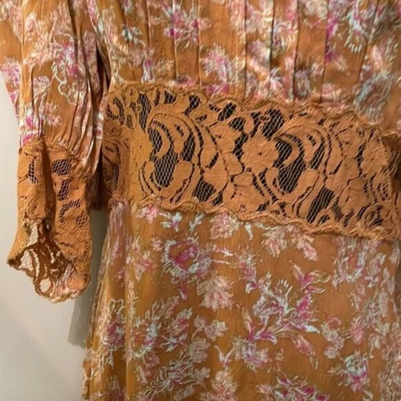 Free People Lucie Mini Dress in Marigold Size 4 - Picture 6 of 10